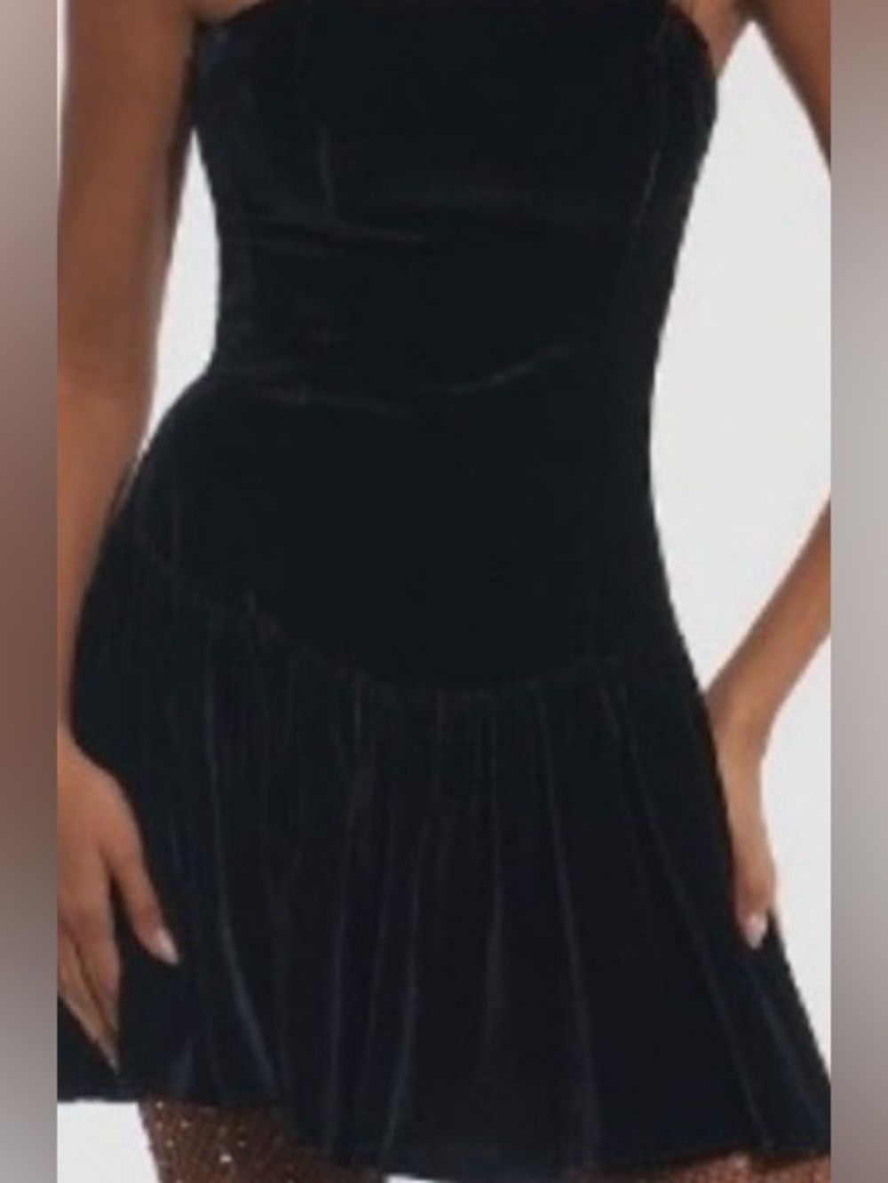 Anthropologie Velvet Mini Dress: Size: M